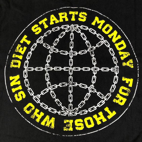 For Those Who Sin X Diet Starts Monday Chains Tee - Picture 6 of 7